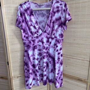 Purple Tie-Dye Women's Dress